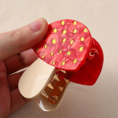 Mushroom Shape Hair Claw Acrylic Shark Claw Hair Accessories for Women Girls