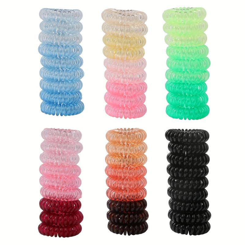 9pcs Spiral Hair Tie Ponytail Hair Rope Hair Tie Female Hair Accessory