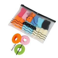 12pcs Candy Elastics Hair Ties Thick Hair Knit Scrunchies Hair Rope