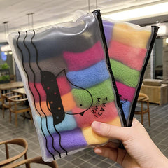 12pcs Candy Elastics Hair Ties Thick Hair Knit Scrunchies Hair Rope
