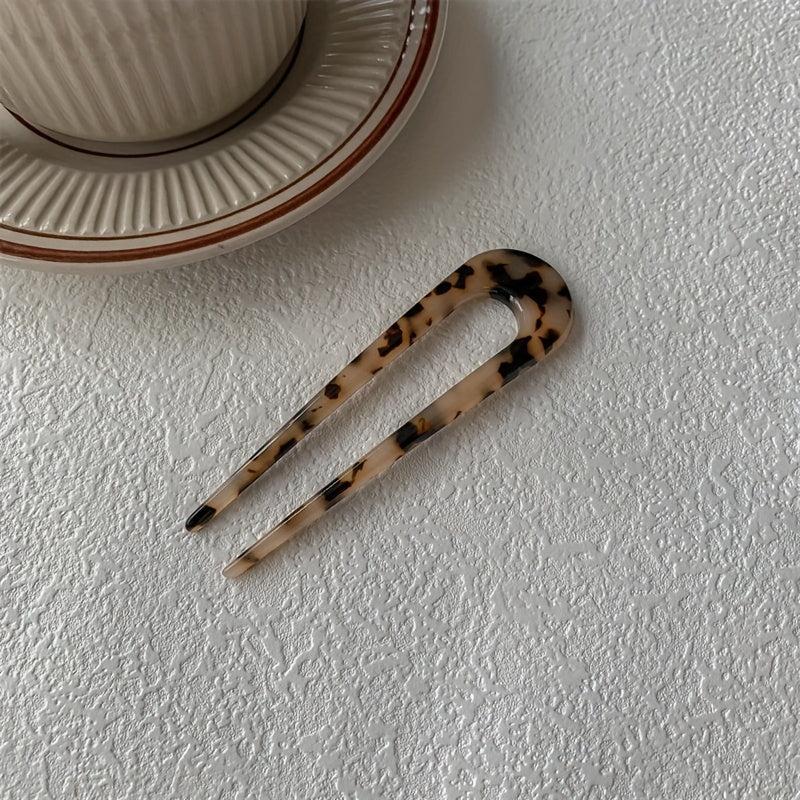 Vintage Acetate U Shape Hair Fork Gradient Hair Stick