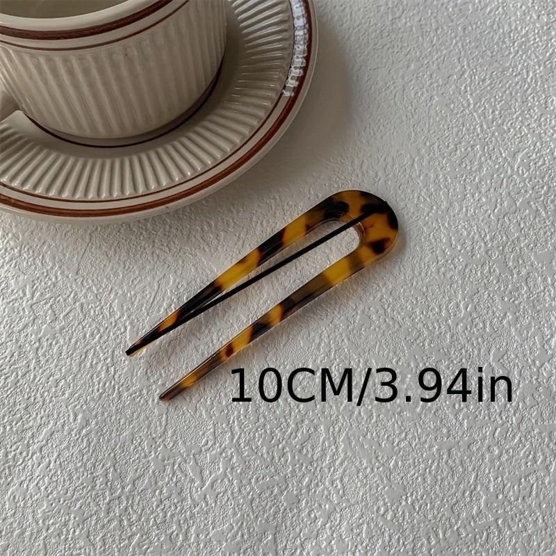 Vintage Acetate U Shape Hair Fork Gradient Hair Stick