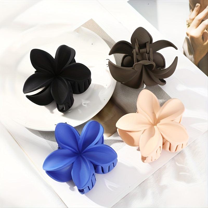 Matte Solid Hair Claw Non slip Small Flower Hair Accessories