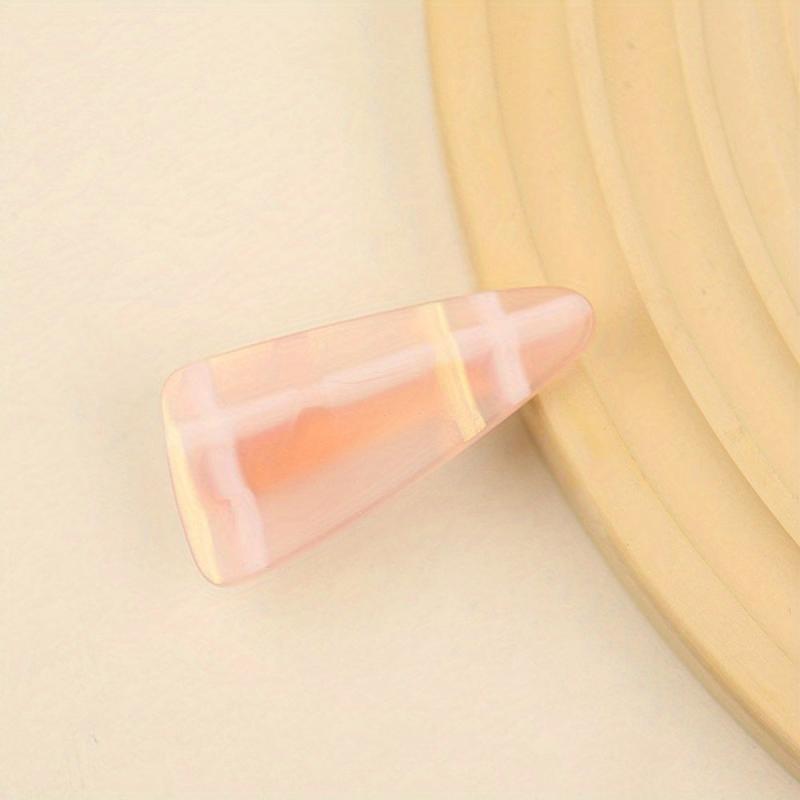 3pcs Jelly Pink Hair Clip Colorful Stripes Duck Billed Clip