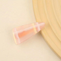 3pcs Jelly Pink Hair Clip Colorful Stripes Duck Billed Clip