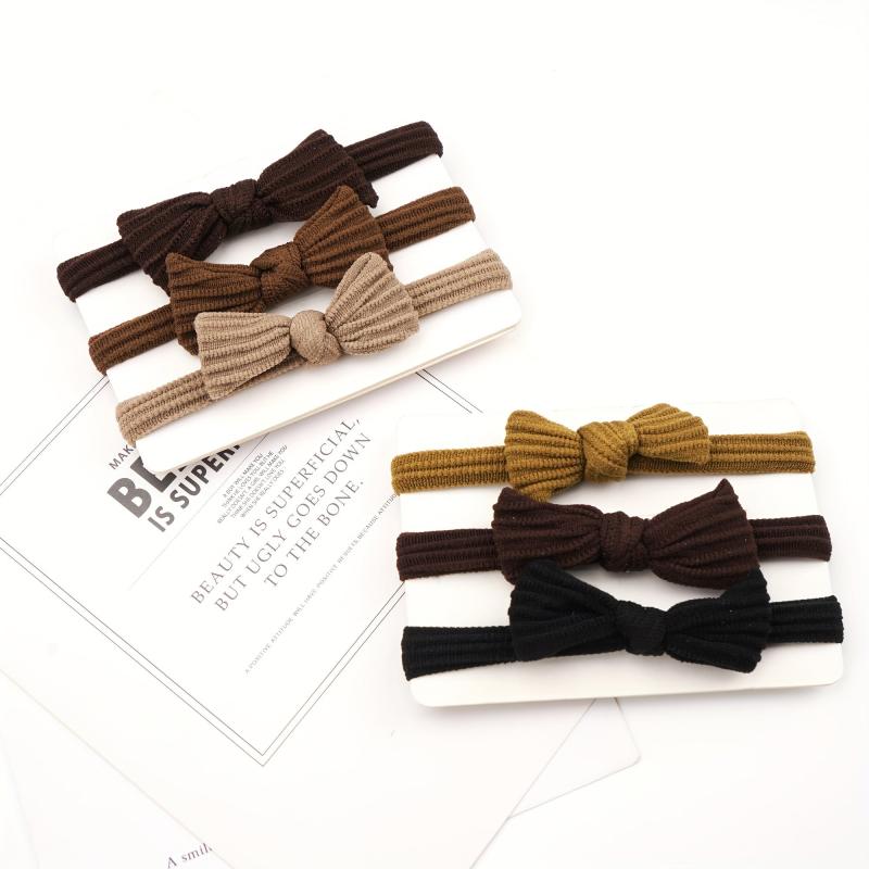 10pcs Soft Bow Hair Tie Thickened Hair Rope Elastic Ponytail Holder