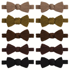 10pcs Soft Bow Hair Tie Thickened Hair Rope Elastic Ponytail Holder