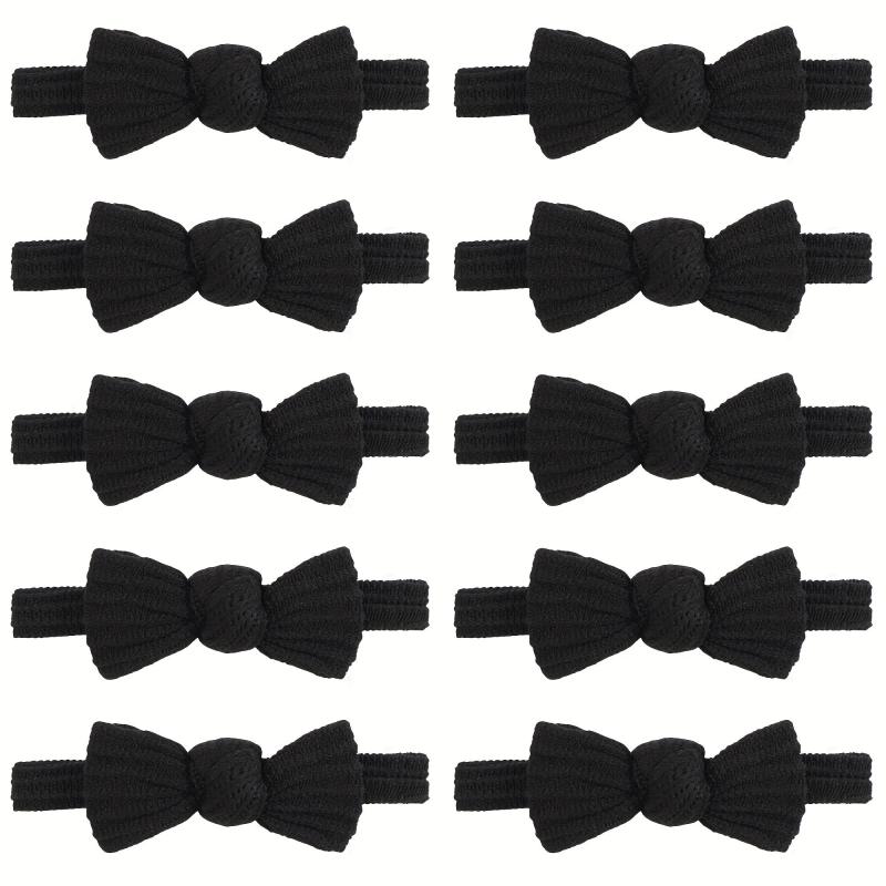 10pcs Soft Bow Hair Tie Thickened Hair Rope Elastic Ponytail Holder