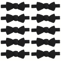 10pcs Soft Bow Hair Tie Thickened Hair Rope Elastic Ponytail Holder