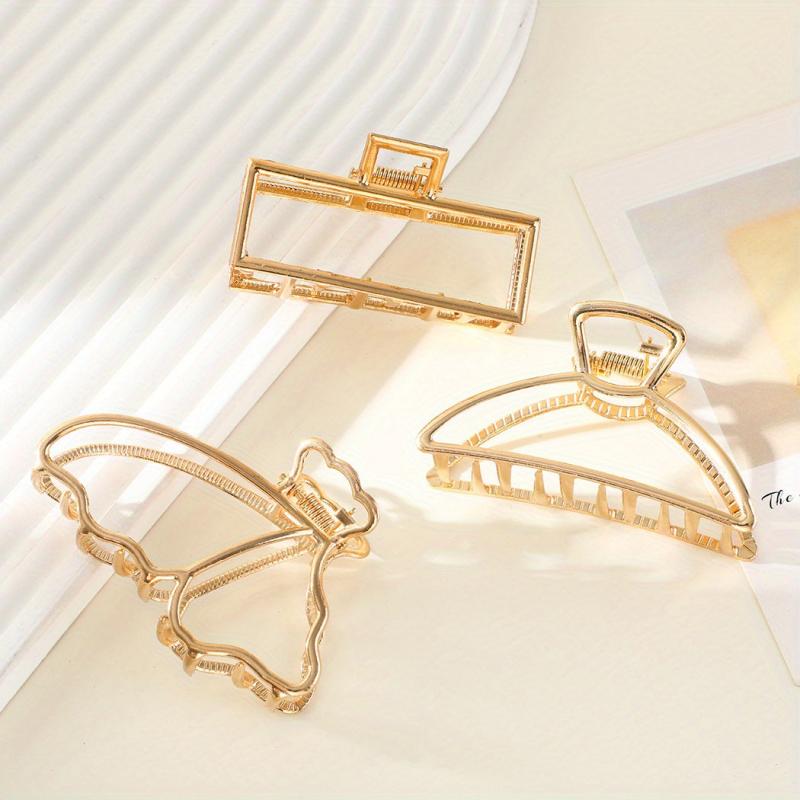 Metal Hollow Hair Claw Ponytail Holder Hair Clip