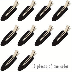 10pcs Minimalist Hair Clip Non Crease Snap Clip Headwear