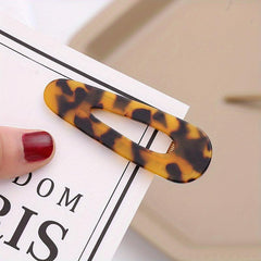 Leopard Print Acetate Hair Clip for Women