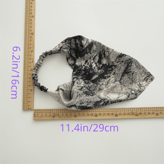 5pcs Checkered Tie Dye Bandana Scarf Hair Band Women Hair Accessories
