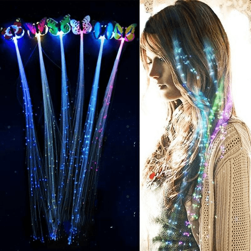 Butterfly LED Flashing Hair Braid Hairpin for Girls