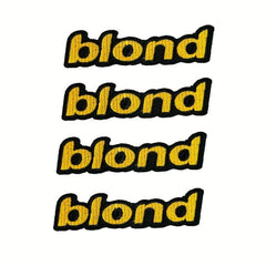 Blond Patches Pink Letters Sticker Embroidered Patch Arts Sewing Repair