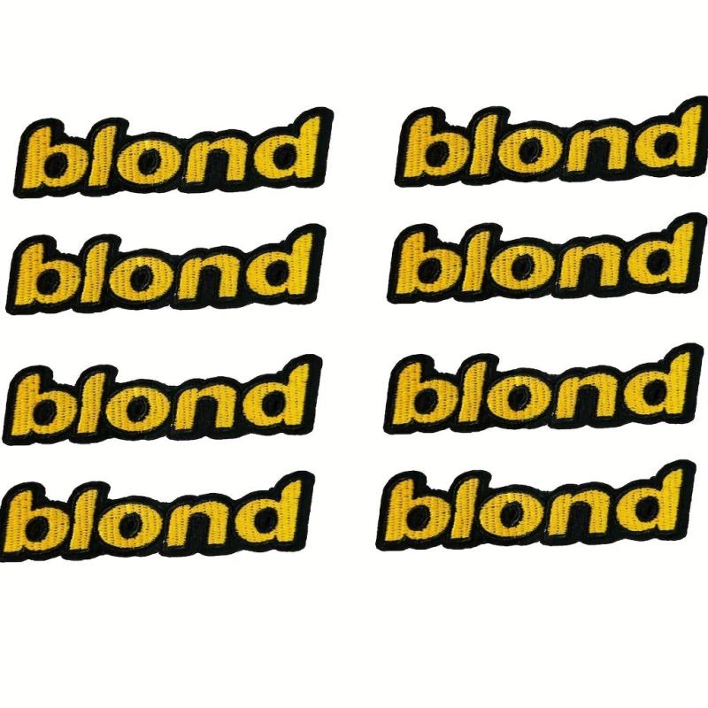 Blond Patches Pink Letters Sticker Embroidered Patch Arts Sewing Repair