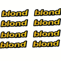 Blond Patches Pink Letters Sticker Embroidered Patch Arts Sewing Repair