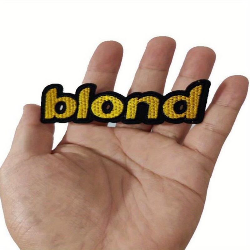 Blond Patches Pink Letters Sticker Embroidered Patch Arts Sewing Repair
