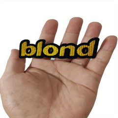 Blond Patches Pink Letters Sticker Embroidered Patch Arts Sewing Repair