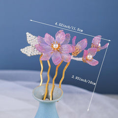 Faux Pearl Flower Hair Pin Chinese Style Hair Accessories