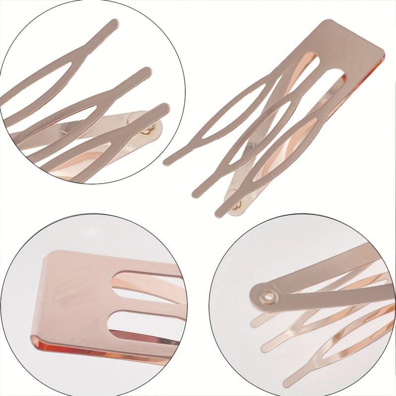 10pcs Three Pronged Snap Clip Hair Clip For Side Hair Bang