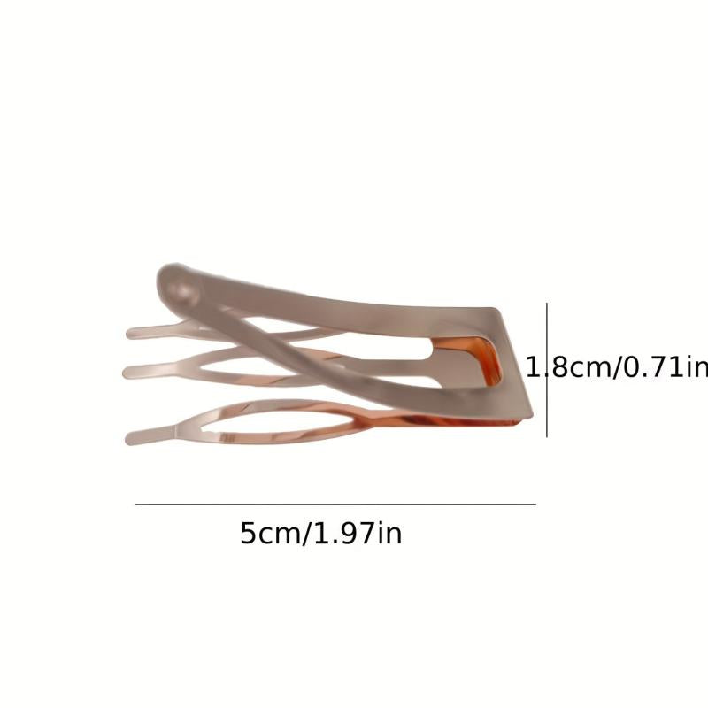 10pcs Three Pronged Snap Clip Hair Clip For Side Hair Bang