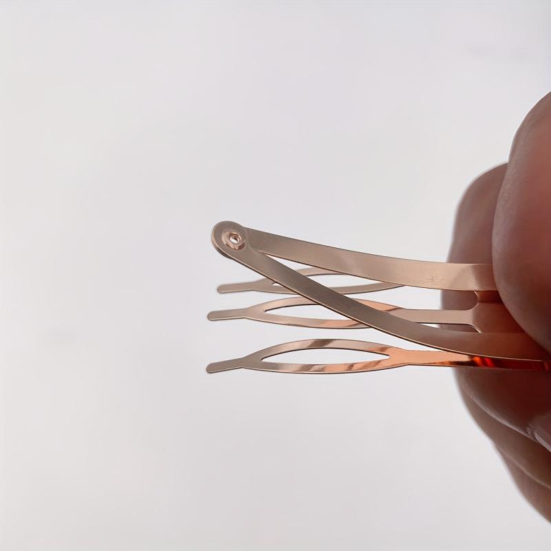 10pcs Three Pronged Snap Clip Hair Clip For Side Hair Bang