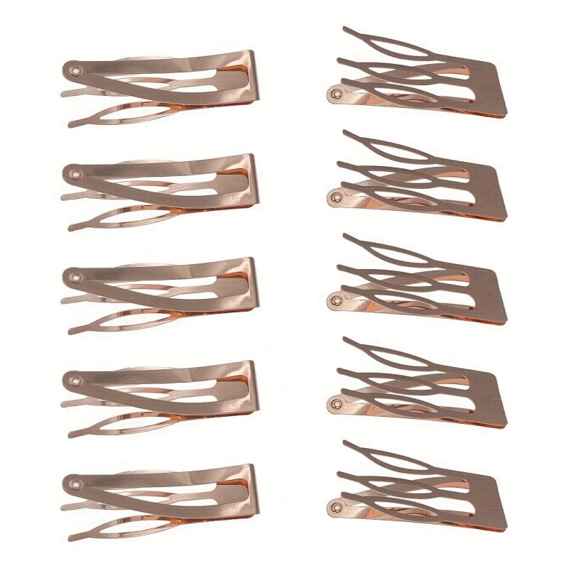 10pcs Three Pronged Snap Clip Hair Clip For Side Hair Bang