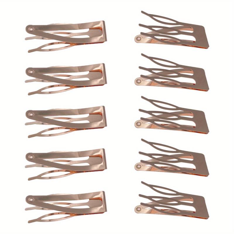 10pcs Three Pronged Snap Clip Hair Clip For Side Hair Bang