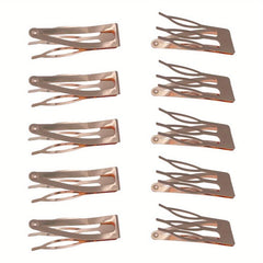 10pcs Three Pronged Snap Clip Hair Clip For Side Hair Bang
