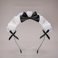 Lolita Maid Hair Hoop Bowknot Headband Cosplay Costume Hair Accessories