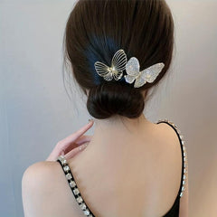 Rhinestone Fishtail Shape Hair Rope Bun Maker Ponytail Holder Hair Styler
