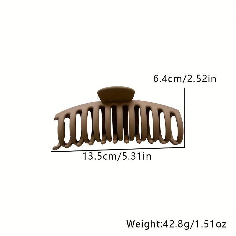 Large Shark Claw Style Solid Hair Claw Nonslip Ponytail Holder