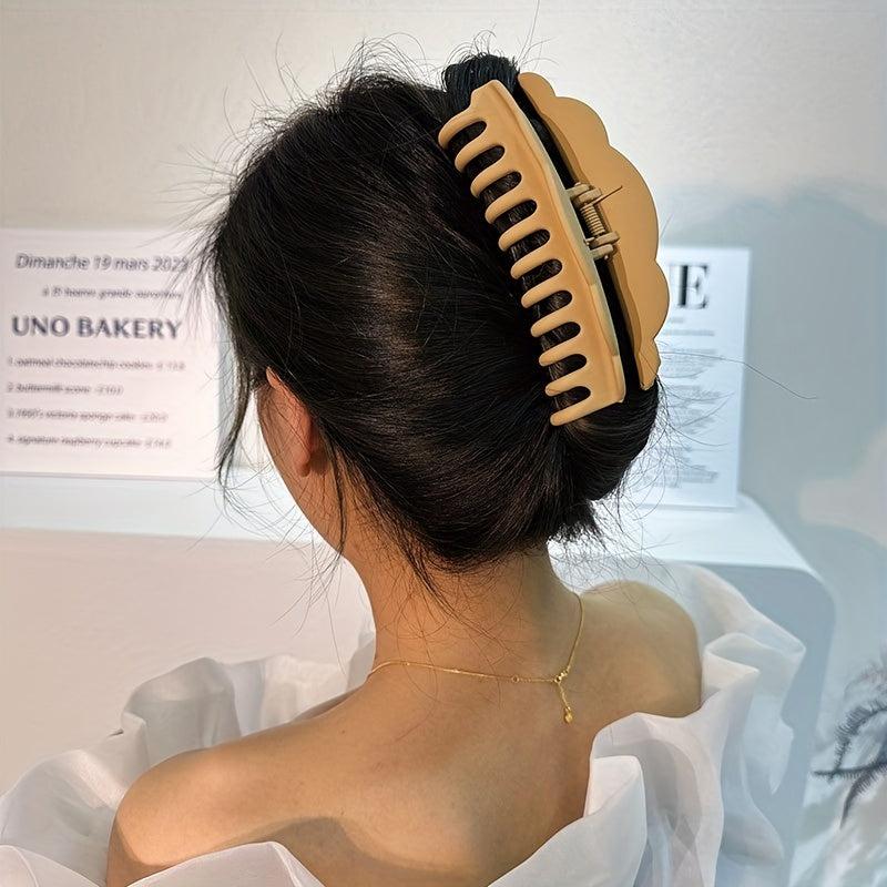 Large Shark Claw Style Solid Hair Claw Nonslip Ponytail Holder