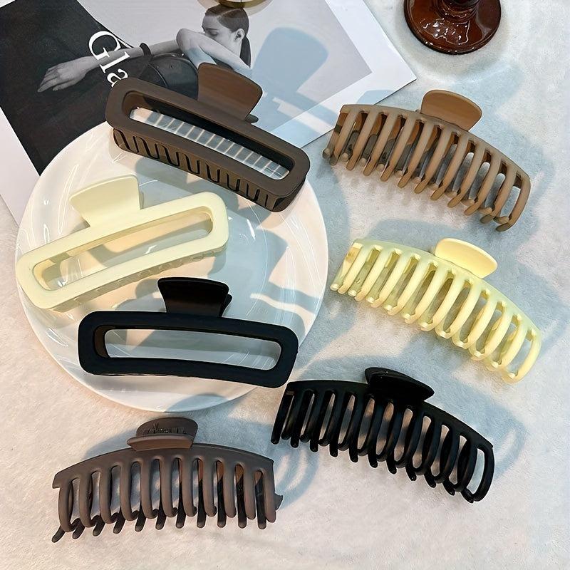 Large Shark Claw Style Solid Hair Claw Nonslip Ponytail Holder