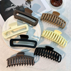 Large Shark Claw Style Solid Hair Claw Nonslip Ponytail Holder