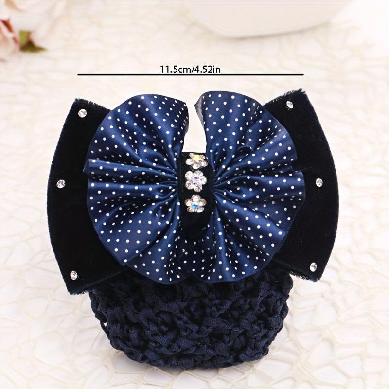 French Clip & Rhinestone Bow Vintage Barrette