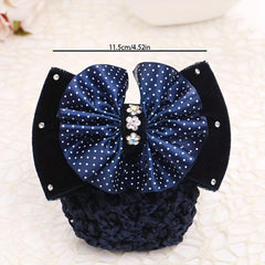 French Clip & Rhinestone Bow Vintage Barrette