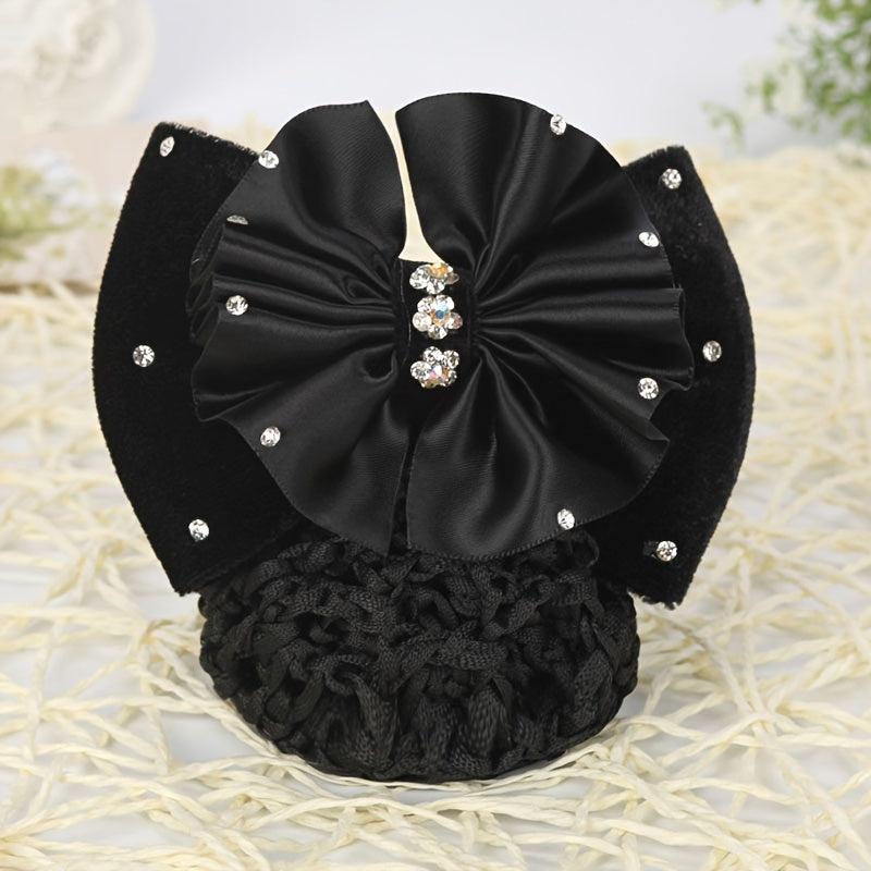 French Clip & Rhinestone Bow Vintage Barrette