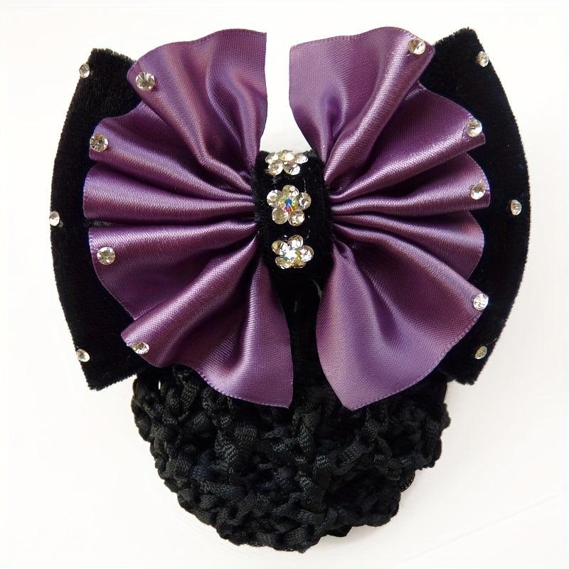French Clip & Rhinestone Bow Vintage Barrette