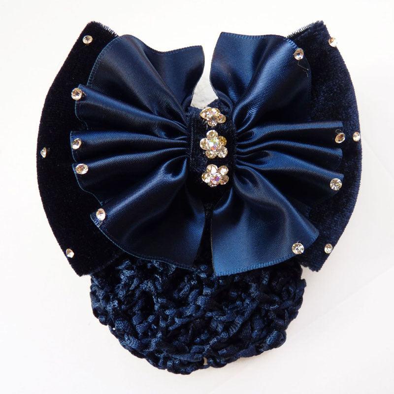 French Clip & Rhinestone Bow Vintage Barrette