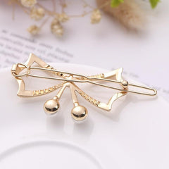 Alloy Bowknot Pearl Hairclip Metal Hairpin Barrette Party Prom Hair Accessories