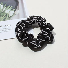 10pcs Plaid Large Scrunchie Hair Ring Female Head Rope Ponytail Holder