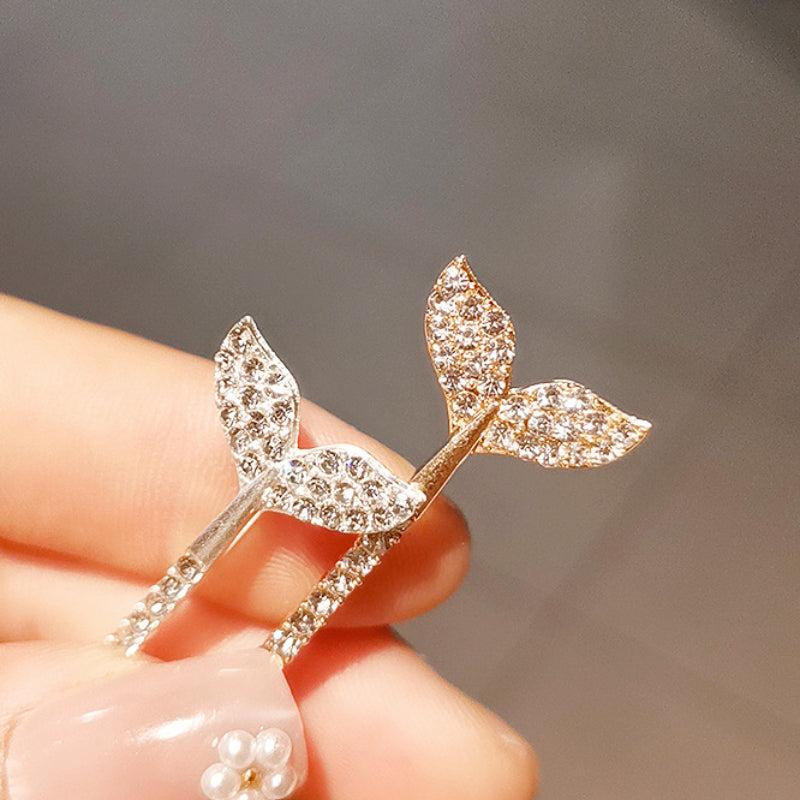 Fishtail Hair Clip Rhinestone Barrette Hairpin Accessories
