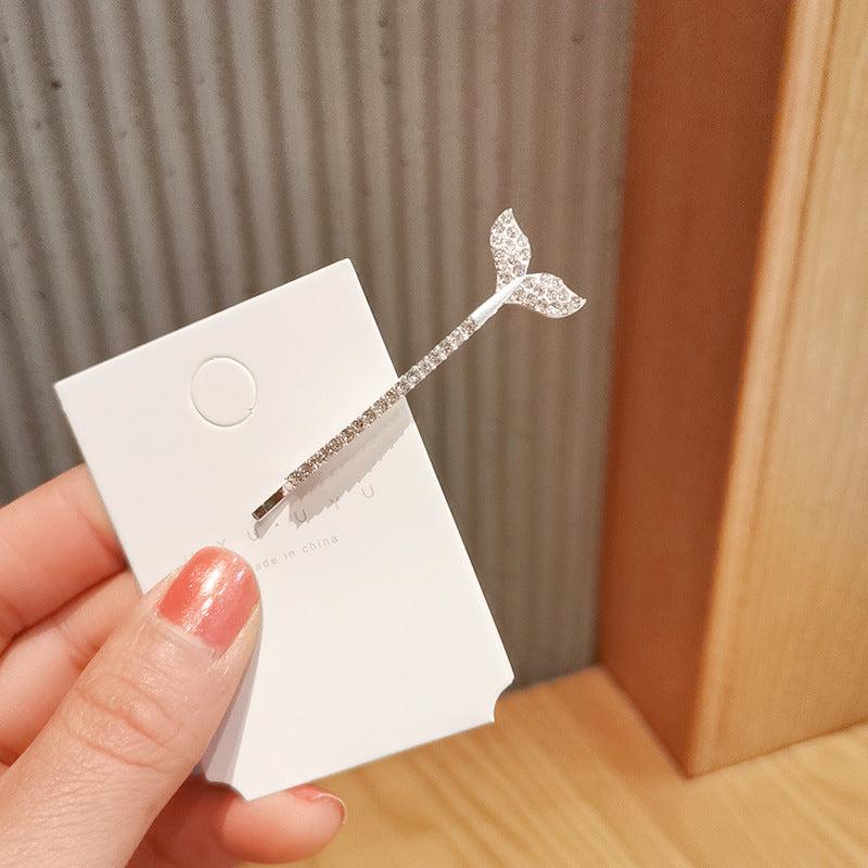 Fishtail Hair Clip Rhinestone Barrette Hairpin Accessories