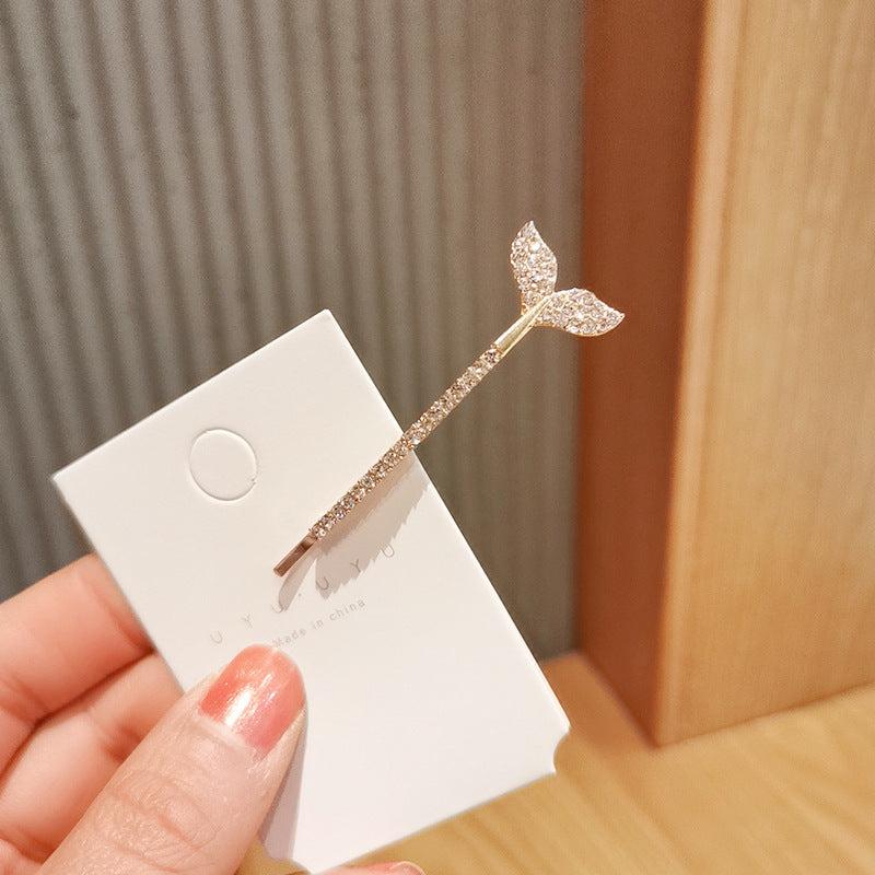 Fishtail Hair Clip Rhinestone Barrette Hairpin Accessories