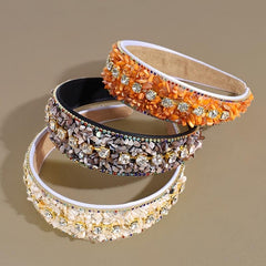 Wide Edge Rhinestone Hair Hoop Baroque Style