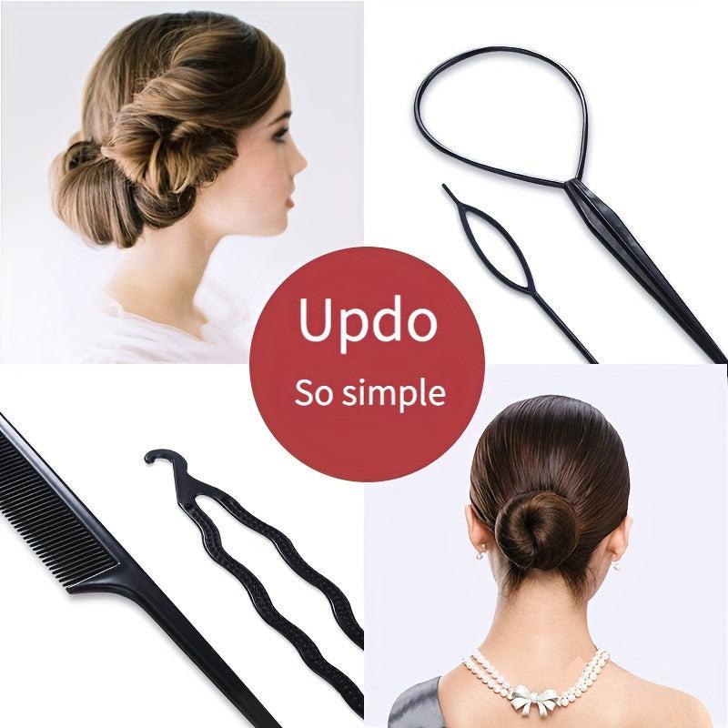4pcs Hair Braiding Tool Hair Styling Set DIY Hair Accessories
