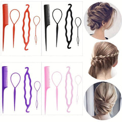 4pcs Hair Braiding Tool Hair Styling Set DIY Hair Accessories
