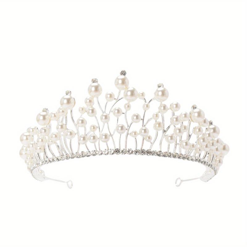 Faux Pearl Rhinestone Tiaras And Crowns Headband Crown Rhinestone Wedding Bridal